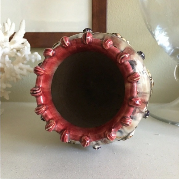 Fratelli Fanciullacci Mid Century Italy Vase Cake aiding Deip Glaze Brown/Maroon - Picture 2 of 6